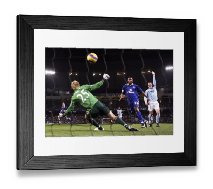 Framed Print : Yakubu Scores First Everton Goal: Manchester City vs. Everton, Barclays Premier League 2008 Framed Print : Yakubu Scores First Everton Goal: Manchester City vs. Everton, Barclays Premier League 2008