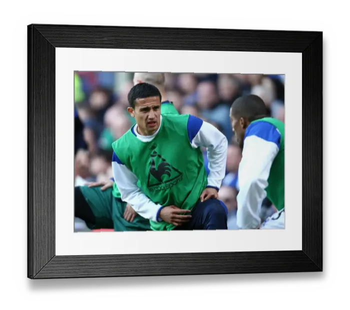 Framed Print : Tim Cahill's Pre-Match Ritual: Everton Star Warms Up at Goodison Park Before Newcastle Clash (Barclays Premier League, 13 May 2012) Framed Print : Tim Cahill's Pre-Match Ritual: Everton Star Warms Up at Goodison Park Before Newcastle Clash (Barclays Premier League, 13 May 2012)
