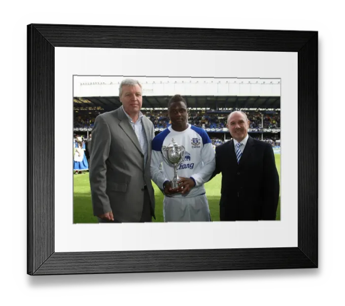Framed Print : Everton's Magaye Gueye Receives Barclays Premier League Trophy Prior to Everton vs Newcastle United (13 May 2012, Goodison Park) Framed Print : Everton's Magaye Gueye Receives Barclays Premier League Trophy Prior to Everton vs Newcastle United (13 May 2012, Goodison Park)