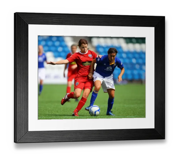 Framed Print : Fara Williams vs. Angharad James: Showdown between Everton Ladies Captain and Bristol Academy in FA WSL Continental Cup Group C Framed Print : Fara Williams vs. Angharad James: Showdown between Everton Ladies Captain and Bristol Academy in FA WSL Continental Cup Group C