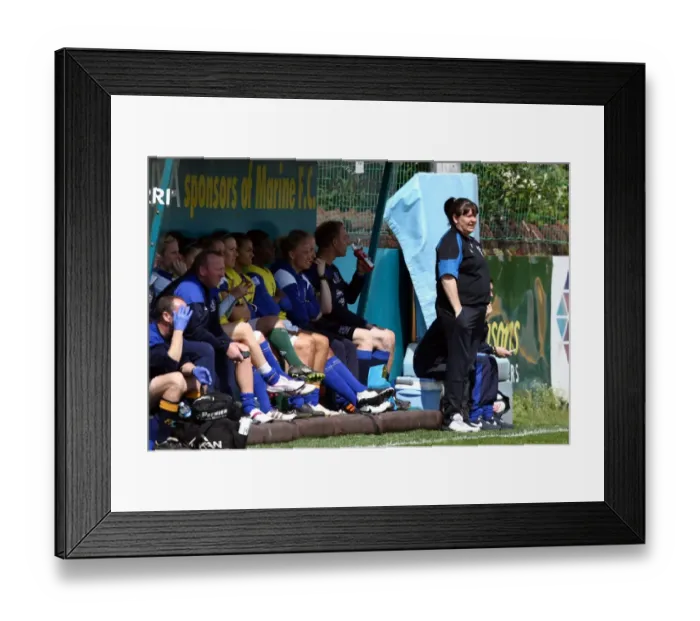 Framed Print : Mo Marley Guides Everton Ladies Against Lincoln Ladies in FA WSL (6 May 2012) Framed Print : Mo Marley Guides Everton Ladies Against Lincoln Ladies in FA WSL (6 May 2012)