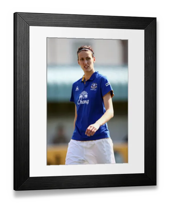 Framed Print : Jill Scott at Goodison Park: Everton Ladies vs. Lincoln Ladies, FA Womens Super League (6 May 2012)