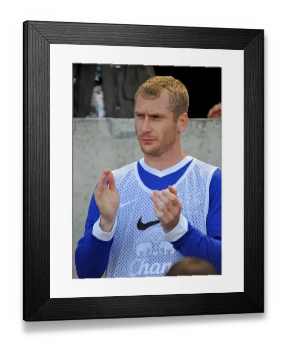 Framed Print : Everton's Tony Hibbert in Pre-Season Action: Everton vs Morecambe at Globe Arena Framed Print : Everton's Tony Hibbert in Pre-Season Action: Everton vs Morecambe at Globe Arena