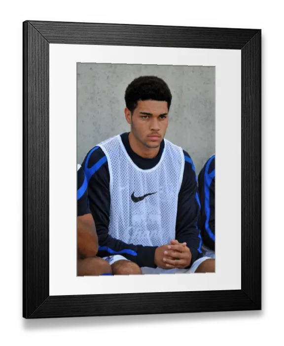 Framed Print : Anton Forrester's Shining Performance: Everton's Pre-Season Triumph over Morecambe at Globe Arena