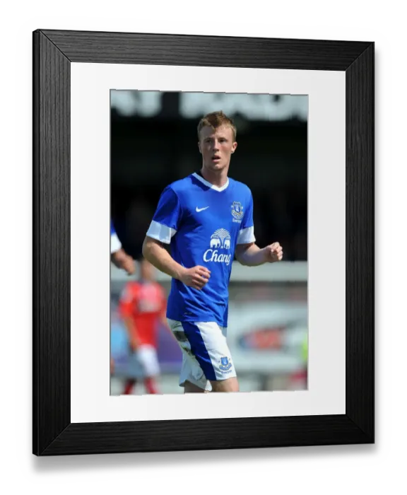 Framed Print : Everton's Sam Kelly in Pre-Season Action at Morecambe's Globe Arena