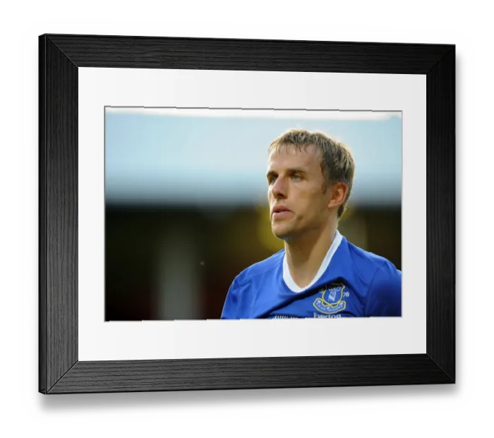 Framed Print : Phil Neville Leads Everton at Tannadice Park: Pre-Season Friendly Against Dundee United