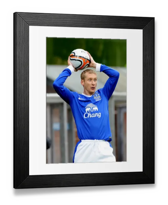 Framed Print : Everton's Tony Hibbert in Action at Tannadice Park: Everton vs Dundee United (Pre-Season Friendly) Framed Print : Everton's Tony Hibbert in Action at Tannadice Park: Everton vs Dundee United (Pre-Season Friendly)