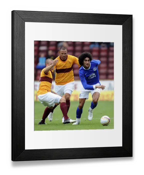Framed Print : Marouane Fellaini Scores for Everton against Motherwell at Fir Park Stadium Framed Print : Marouane Fellaini Scores for Everton against Motherwell at Fir Park Stadium