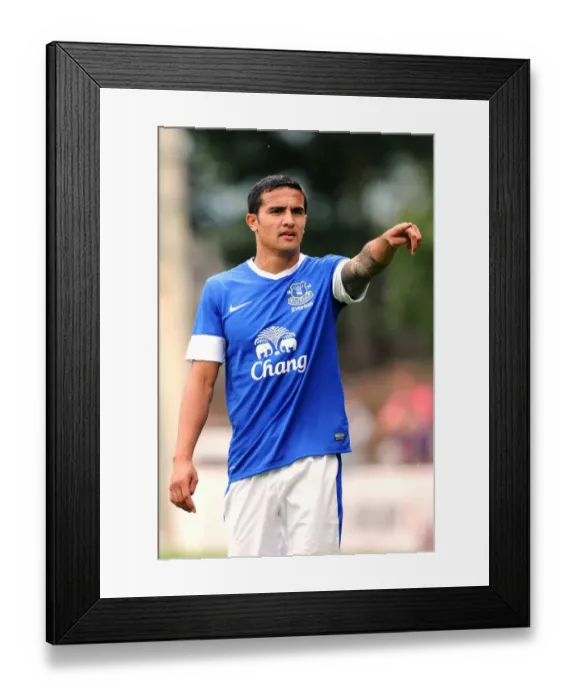 Framed Print : Tim Cahill at Fir Park: Everton's Pre-Season Battle Against Motherwell Framed Print : Tim Cahill at Fir Park: Everton's Pre-Season Battle Against Motherwell