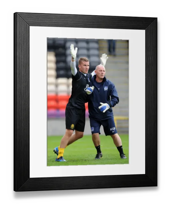 Framed Print : Mason Springthorpe: Everton's Unyielding Guardian in Pre-Season Clash Against Partick Thistle Framed Print : Mason Springthorpe: Everton's Unyielding Guardian in Pre-Season Clash Against Partick Thistle