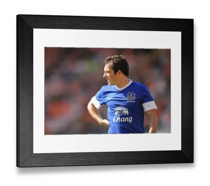 Framed Print : Leighton Baines at Keith Southern's Testimonial: Everton vs. Blackpool at Bloomfield Road