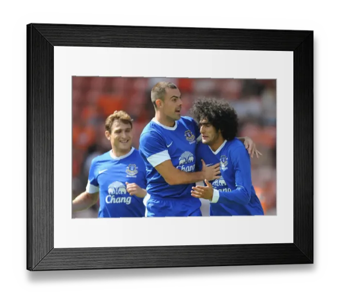 Framed Print : Fellaini's Disallowed Goal: A Bittersweet Moment for Everton at Southern's Testimonial (Blackpool v Everton, Bloomfield Road) Framed Print : Fellaini's Disallowed Goal: A Bittersweet Moment for Everton at Southern's Testimonial (Blackpool v Everton, Bloomfield Road)