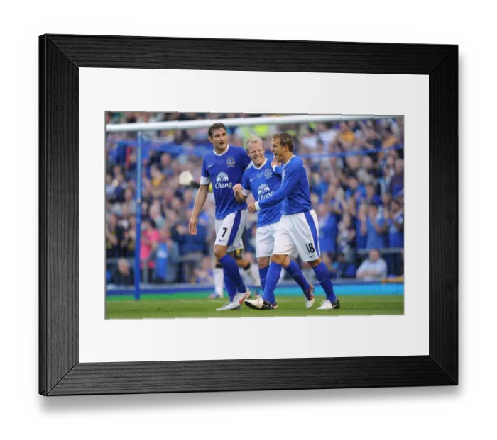 Framed Print : Everton's Pre-Season Triumph: Steven Naismith's Hat-Trick Against AEK Athens at Goodison Park Framed Print : Everton's Pre-Season Triumph: Steven Naismith's Hat-Trick Against AEK Athens at Goodison Park