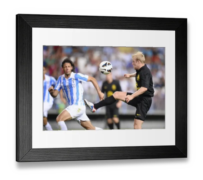 Framed Print : Everton's Steven Naismith in Action: Pre-Season Friendly vs Malaga CF at La Rosaleda Stadium