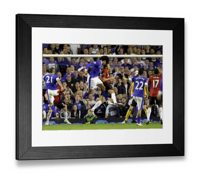Framed Print : Marouane Fellaini Scores the Opener: Everton's Thrilling Victory over Manchester United (2012-13 Barclays Premier League, Goodison Park) Framed Print : Marouane Fellaini Scores the Opener: Everton's Thrilling Victory over Manchester United (2012-13 Barclays Premier League, Goodison Park)