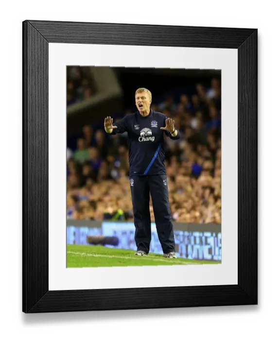 Framed Print : David Moyes at the Touchline: Everton's 1-0 Victory Over Manchester United (2012) Framed Print : David Moyes at the Touchline: Everton's 1-0 Victory Over Manchester United (2012)