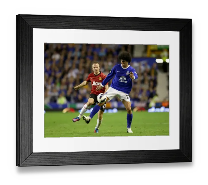 Framed Print : Fellaini vs. Cleverley: A Battle at Goodison Park - Everton vs. Manchester United (1-0) Framed Print : Fellaini vs. Cleverley: A Battle at Goodison Park - Everton vs. Manchester United (1-0)