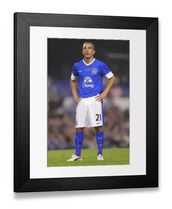 Framed Print : Leon Osman in Action: Everton vs AEK Athens Pre-Season Clash at Goodison Park Framed Print : Leon Osman in Action: Everton vs AEK Athens Pre-Season Clash at Goodison Park