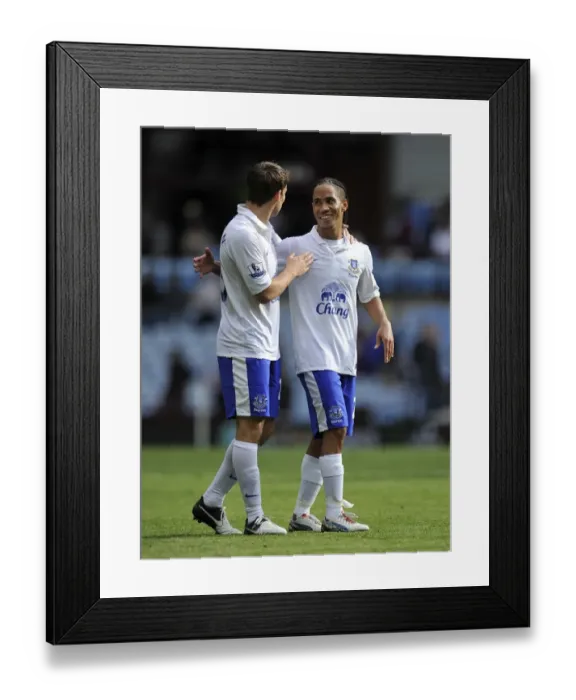 Framed Print : Coleman and Pienaar: Everton's Victory Celebrations vs. Aston Villa (25-08-2012) Framed Print : Coleman and Pienaar: Everton's Victory Celebrations vs. Aston Villa (25-08-2012)