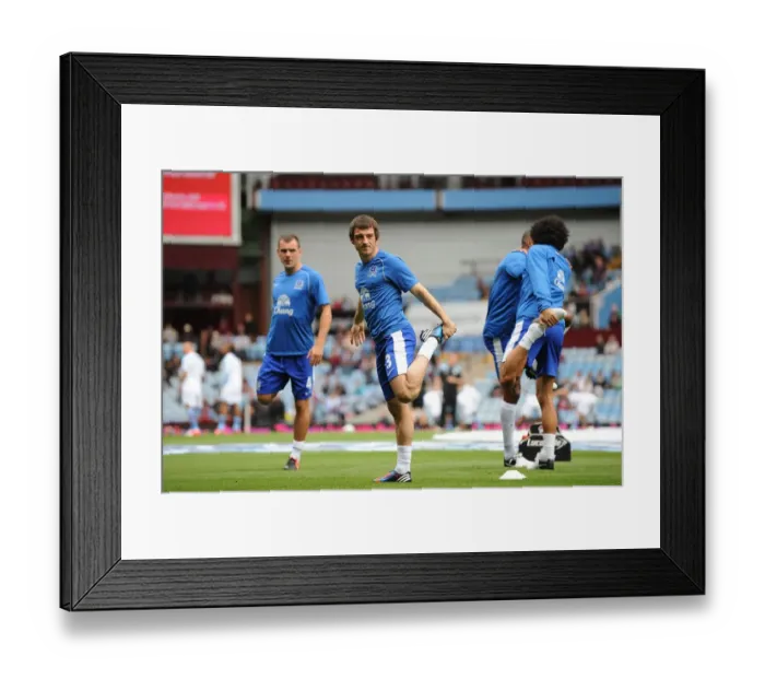 Framed Print : Everton FC: Baines and Gibson Warm Up Ahead of Aston Villa Showdown (BPL 2012) Framed Print : Everton FC: Baines and Gibson Warm Up Ahead of Aston Villa Showdown (BPL 2012)