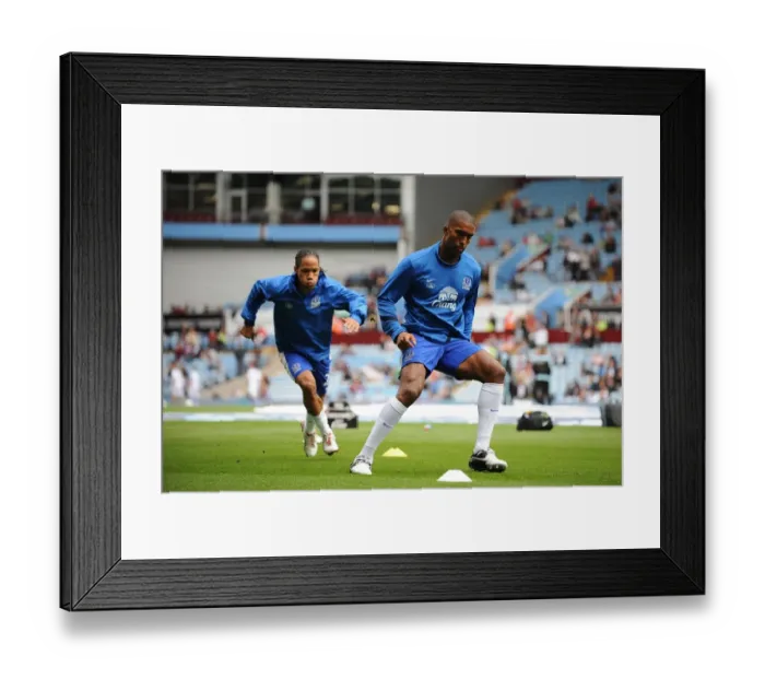 Framed Print : Steven Pienaar and Sylvain Distin Gear Up: Everton's Victory at Aston Villa (25-08-2012, Barclays Premier League) Framed Print : Steven Pienaar and Sylvain Distin Gear Up: Everton's Victory at Aston Villa (25-08-2012, Barclays Premier League)