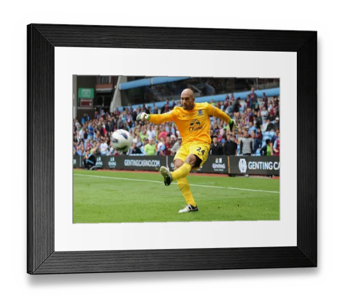 Framed Print : Tim Howard's Glorious Performance: Everton's Triumph over Aston Villa (3-1, Premier League, 25-08-2012)