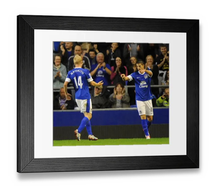Framed Print : Mirallas's Opener: Everton's 5-0 Capital One Cup Thrashing of Leyton Orient (29-08-2012)