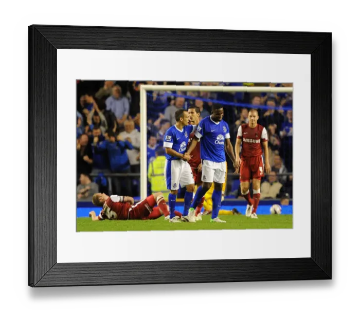 Framed Print : Everton's Victor Anichebe and Leon Osman: Celebrating a Brilliant Team Goal in Everton's 5-0 Capital One Cup Win over Leyton Orient (2012) Framed Print : Everton's Victor Anichebe and Leon Osman: Celebrating a Brilliant Team Goal in Everton's 5-0 Capital One Cup Win over Leyton Orient (2012)