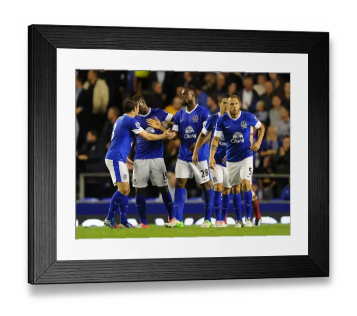 Framed Print : Everton's Victor Anichebe Scores Fourth Goal in Impressive 5-0 Capital One Cup Victory over Leyton Orient (August 2012) Framed Print : Everton's Victor Anichebe Scores Fourth Goal in Impressive 5-0 Capital One Cup Victory over Leyton Orient (August 2012)