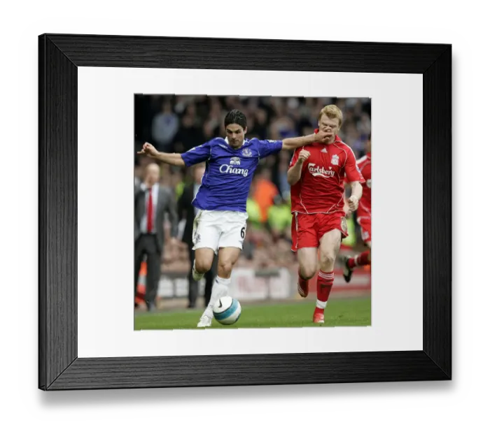 Framed Print : Mikel Arteta vs. John Arne Riise: Intense Rivalry on the Field - Liverpool vs. Everton, Barclays Premier League, Anfield, 30 / 03 / 08 Framed Print : Mikel Arteta vs. John Arne Riise: Intense Rivalry on the Field - Liverpool vs. Everton, Barclays Premier League, Anfield, 30 / 03 / 08