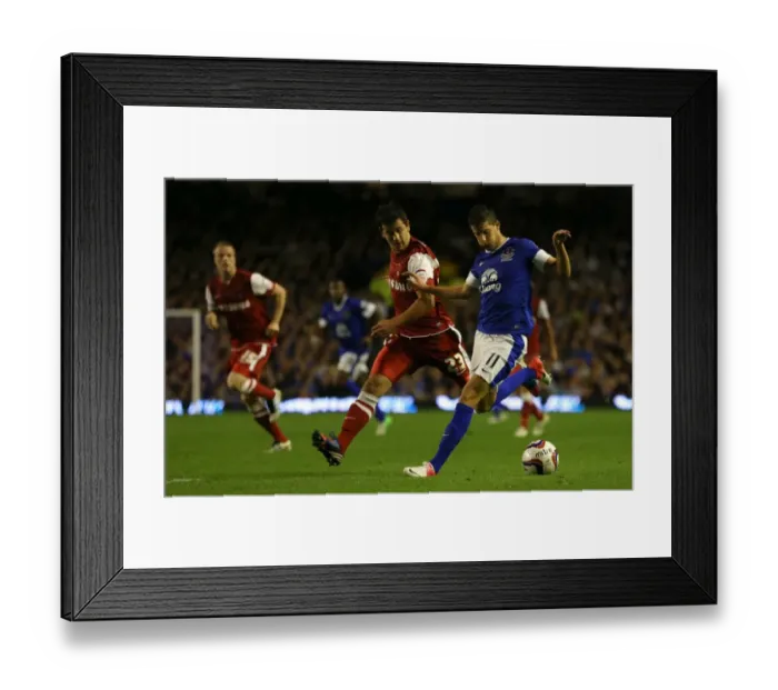 Framed Print : Everton's Mirallas Overpowers James: 5-0 Capital One Cup Victory over Leyton Orient Framed Print : Everton's Mirallas Overpowers James: 5-0 Capital One Cup Victory over Leyton Orient