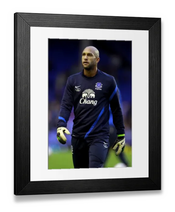 Framed Print : Tim Howard in Focus: Everton's Pre-Match Training Before Historic 5-0 Capital One Cup Victory over Leyton Orient Framed Print : Tim Howard in Focus: Everton's Pre-Match Training Before Historic 5-0 Capital One Cup Victory over Leyton Orient