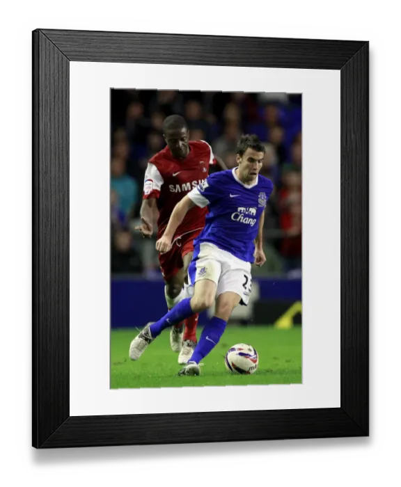 Framed Print : Seamus Coleman vs. Kevin Lisbie: Everton's Dominance in Capital One Cup Second Round against Leyton Orient (5-0) Framed Print : Seamus Coleman vs. Kevin Lisbie: Everton's Dominance in Capital One Cup Second Round against Leyton Orient (5-0)