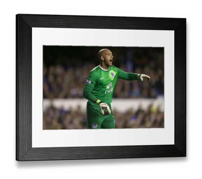 Framed Print : Tim Howard's Epic Performance: Thrilling 2-2 Draw at Goodison Park - Everton vs Newcastle United (September 17, 2012)