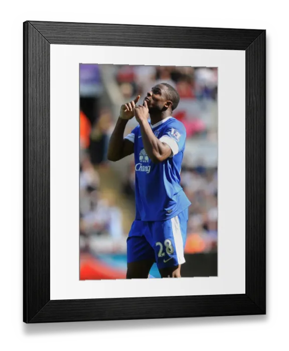 Framed Print : Everton's Victor Anichebe Celebrates Game-winning Goal: Swansea City 0-3 Everton (Liberty Stadium, September 22, 2012) Framed Print : Everton's Victor Anichebe Celebrates Game-winning Goal: Swansea City 0-3 Everton (Liberty Stadium, September 22, 2012)