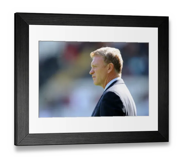 Framed Print : David Moyes Everton Secure 3-0 Victory Over Swansea City (22-09-2012)