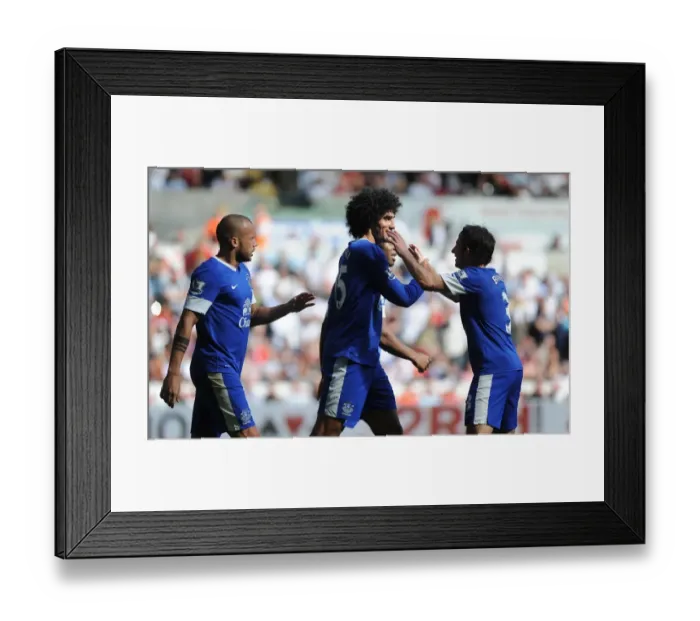 Framed Print : Everton's Marouane Fellaini Scores Third Goal in Swansea City Rout (22-09-2012, Liberty Stadium) Framed Print : Everton's Marouane Fellaini Scores Third Goal in Swansea City Rout (22-09-2012, Liberty Stadium)