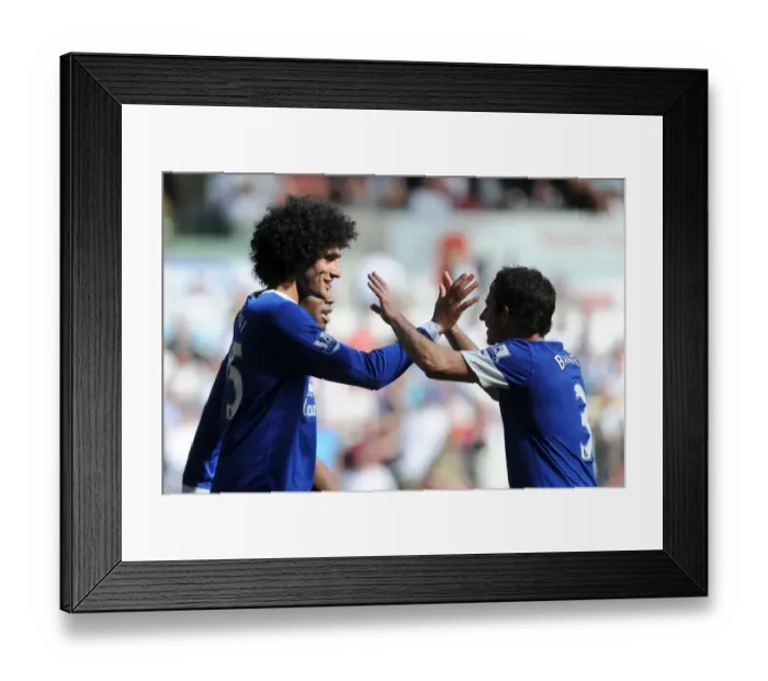 Framed Print : Everton's Fellaini and Baines: Celebrating a Goal in Swansea City's 0-3 Defeat (Premier League, September 22, 2012) Framed Print : Everton's Fellaini and Baines: Celebrating a Goal in Swansea City's 0-3 Defeat (Premier League, September 22, 2012)