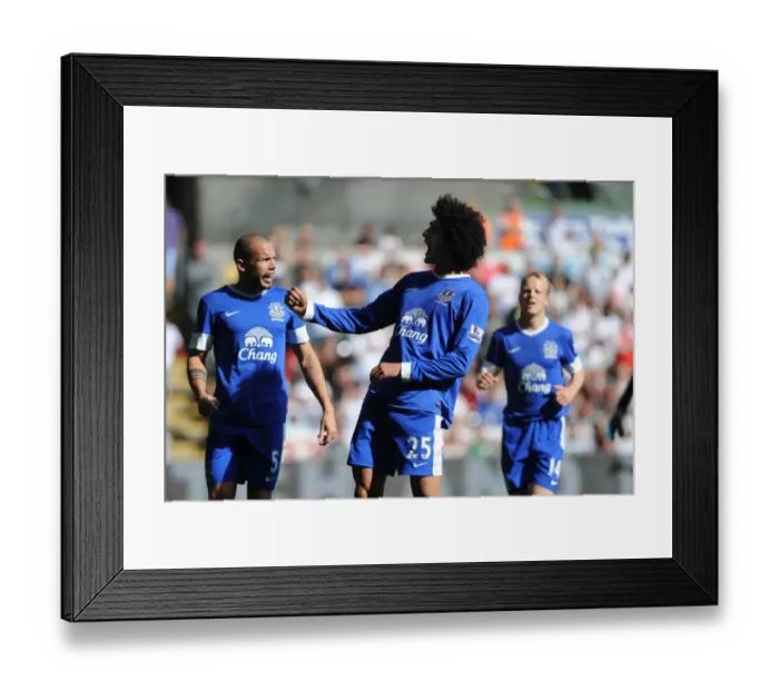 Framed Print : Marouane Fellaini's Hat-Trick: Everton Crushes Swansea City 3-0 (22-09-2012) Framed Print : Marouane Fellaini's Hat-Trick: Everton Crushes Swansea City 3-0 (22-09-2012)