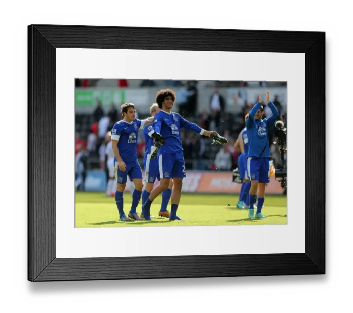 Framed Print : Everton's Triumph: Fellaini and Team-Mates Celebrate 3-0 Victory Over Swansea City (BPL 2012) Framed Print : Everton's Triumph: Fellaini and Team-Mates Celebrate 3-0 Victory Over Swansea City (BPL 2012)