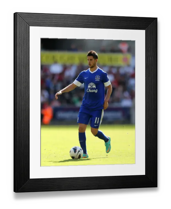 Framed Print : Kevin Mirallas Scores the Third in Everton's 3-0 Victory over Swansea City (22-09-2012) Framed Print : Kevin Mirallas Scores the Third in Everton's 3-0 Victory over Swansea City (22-09-2012)