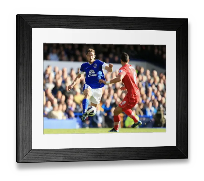 Framed Print : Jelavic vs Fonte: Everton's Thrilling Clash Against Southampton (3-1, Goodison Park, 29-09-2012) Framed Print : Jelavic vs Fonte: Everton's Thrilling Clash Against Southampton (3-1, Goodison Park, 29-09-2012)