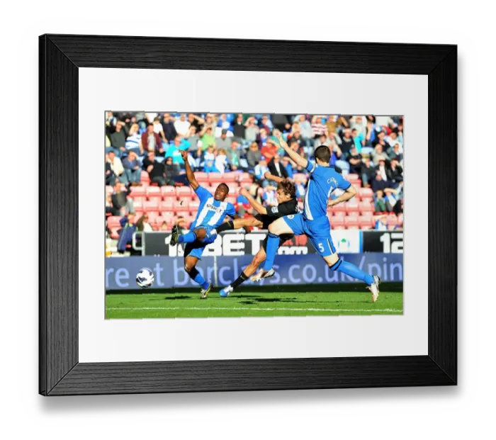 Framed Print : Determined Strike: Jelavic vs. Wigan Athletic - Everton's Dramatic Equalizer in BPL Clash (2-2) Framed Print : Determined Strike: Jelavic vs. Wigan Athletic - Everton's Dramatic Equalizer in BPL Clash (2-2)