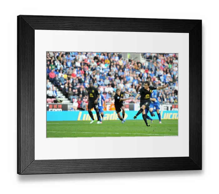 Framed Print : Leighton Baines Dramatic Penalty: Everton's Equalizer in 2-2 Draw vs. Wigan Athletic (October 6, 2012) Framed Print : Leighton Baines Dramatic Penalty: Everton's Equalizer in 2-2 Draw vs. Wigan Athletic (October 6, 2012)