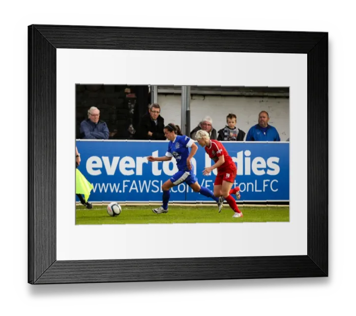 Framed Print : FA WSL Showdown: Harries vs. Fishlock - Everton Ladies vs. Bristol Academy Women at Arriva Stadium Framed Print : FA WSL Showdown: Harries vs. Fishlock - Everton Ladies vs. Bristol Academy Women at Arriva Stadium