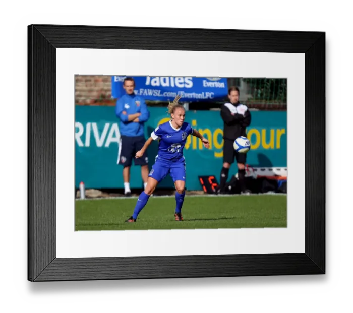 Framed Print : Jody Handley in Action: Everton Ladies vs. Bristol Academy Women - FA WSL Match at Arriva Stadium (October 7, 2012)