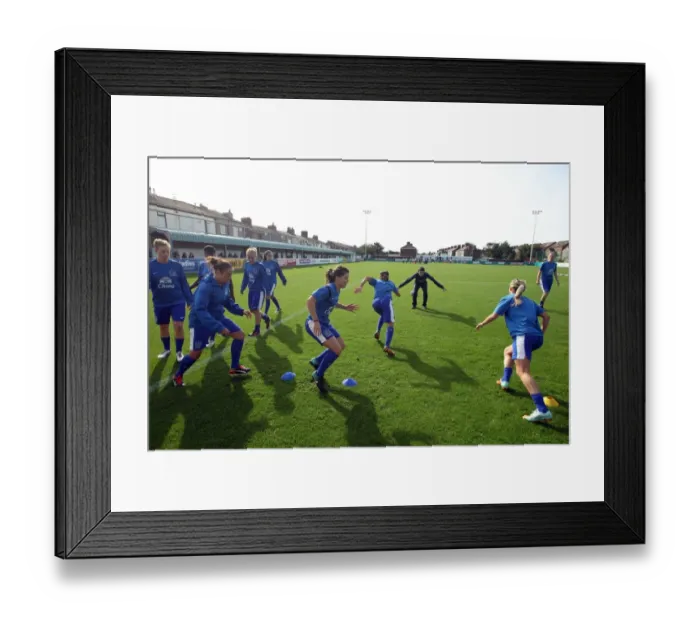 Framed Print : Everton Ladies Prepare for FA WSL Showdown against Bristol Academy at Arriva Stadium