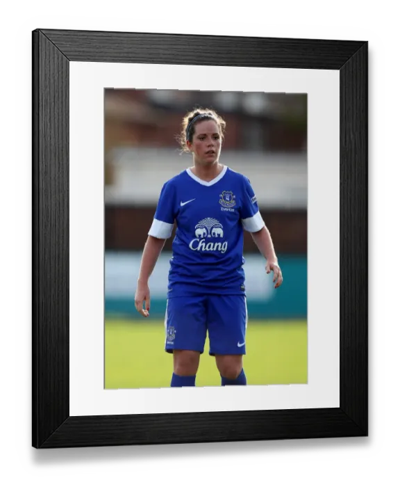 Framed Print : FA Womens Super League: Everton Ladies vs. Bristol Academy Women - Michelle Hinnigan in Action at Arriva Stadium