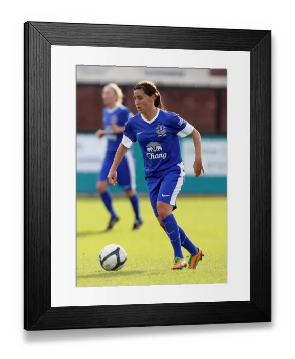 Framed Print : FA WSL: Fara Williams of Everton Ladies Faces Off Against Bristol Academy Women at Arriva Stadium (October 7, 2012)