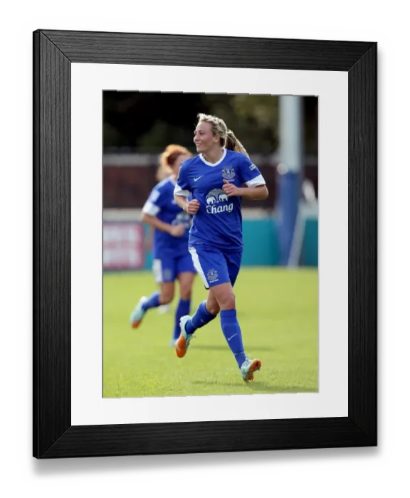 Framed Print : Toni Duggan and Everton Ladies Face Off Against Bristol Academy in FA WSL Showdown at Arriva Stadium Framed Print : Toni Duggan and Everton Ladies Face Off Against Bristol Academy in FA WSL Showdown at Arriva Stadium
